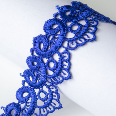 Кружево гипюр арт.TBY-KB-22  шир.30 мм  цв.3162 (т.синий.) , уп.13.71 м