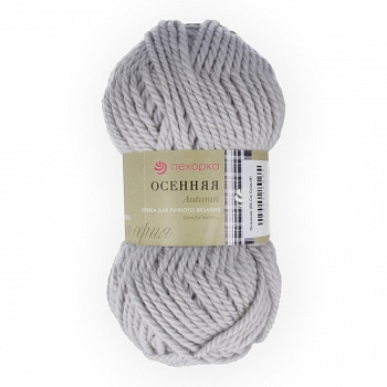 Осенняя, пряжа для ручного вязания (008, св.серый)
