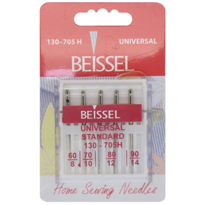 Иглы д/быт. швейных машин Универсальные, 5 шт разн. размеров,130-705 H/блистер, BEISSEL