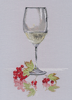 Набор для вышивания «Овен» 1680 " Бокал игристого " 18 х 25 см 