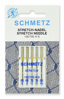Иглы стрейч 130/705H-S №65 (2) 75(2), 90(1) 5 шт. Schmetz 0702252