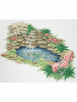 Набор для вышивания RTO "Отдых у пруда" 34*25 см.