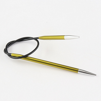 Спицы асимметричные алюминиевые круговые Zing KnitPro, 25 см, 3.50 мм 47056
