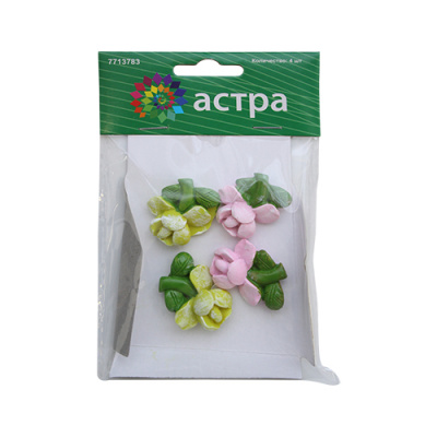 Объемные фигурки "Астра" Роза 4 шт.LR15-4614