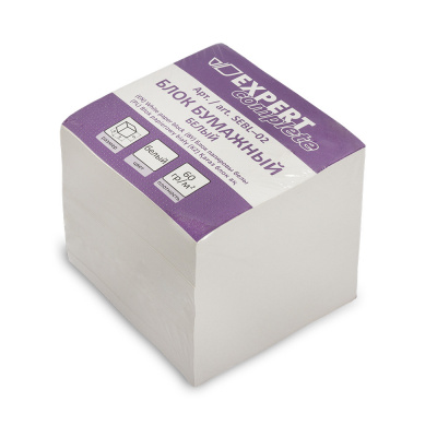 Блок бумажный для записей белый без склейки SEBL-02(90*90*90мм)