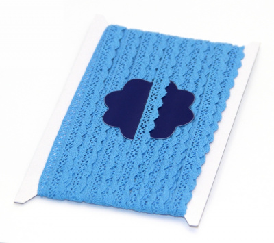 Кружевная лента «Рукоделие» KL-1002/5 10мм х 10м (цвет: темно-голубой)