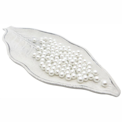 Бусины пластиковые "РУКОДЕЛИЕ", диаметр 8мм, цвет №43 снежно-белый, 25гр/пакет, PP1005C43