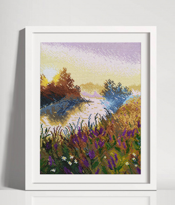 Алмазная мозаика М-005 "Туманное утро"30*40 см