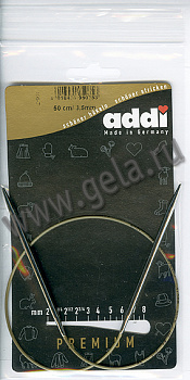 Спицы круговые супергладкие, никель, ADDI 105-7, 60 см, №3.5