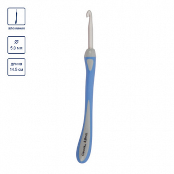 Крючок с тефлоновым покрытием "Gamma" RHT d - 5.0 мм 14.5см  прорезиненной ручкой