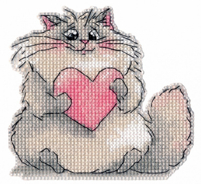 Набор для вышивания «Овен» 1712 "Магнит.Котик" 9,6×9,1 см