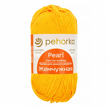 Жемчужная, пряжа для ручного вязания  (012, желток)