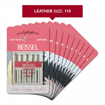 Иглы д/бытовых швейных машин для кожи (Leather),5 шт, № 110, 130-705 H-LL/блистер, BEISSEL