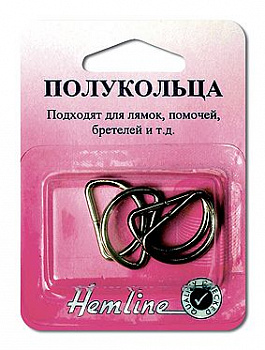 Полукольца разъемные, 2см, 4шт, цв. никель