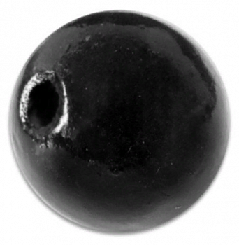 Деревянные бусины круглые "Астра" 16мм,  50 г.(черный)