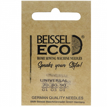 Иглы д/быт. швейных машин Универсальные, 5 шт разн. размеров,130-705 H/крафт, BEISSEL