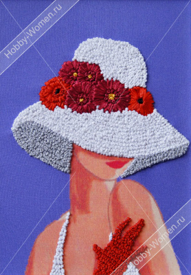 Набор для вышивания лентами "WH" ВЛШС0003 Серия шляпки №3