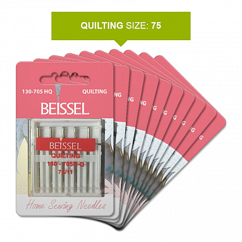 Иглы д/бытовых швейных машин для квилтинга (Quilting),5 шт, № 75, 130-705 H-Q/блистер, BEISSEL