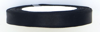 Тесьма Stuha атласная, 10 мм * 20 м , цв.черный