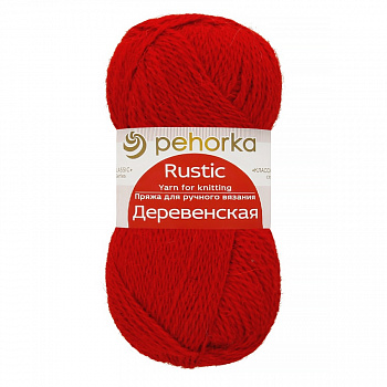 Деревенская, пряжа для ручного вязания (088, красный мак)