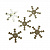 Пайетки "Астра" Снежинки, 24 мм., 10 шт* 10г. цв. 1 серебро