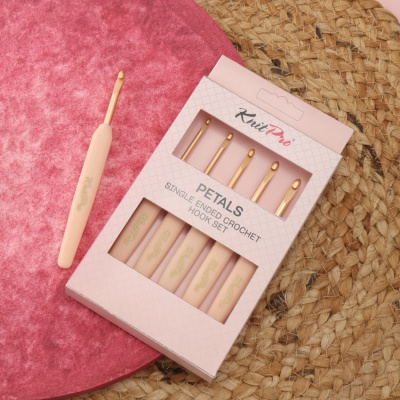 Набор односторонних алюминиевых крючков Petals KnitPro, 30990