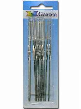 Крючки для вязания "Gamma" MCH/mix, 12 см 12шт/уп.,.d 1,05-2,0 мм. ассорти