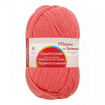 Подмосковная, пряжа для ручного вязания  (378, герань)