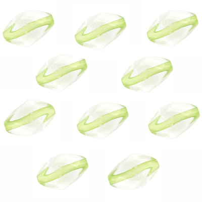 Бусина "Zlatka" акрил Z119P 10 x 20 мм  10 шт №827 салатовый