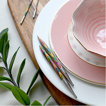 Спицы съемные деревянные для длины тросика 35-126 см Symfonie KnitPro, 4.50 мм 20404