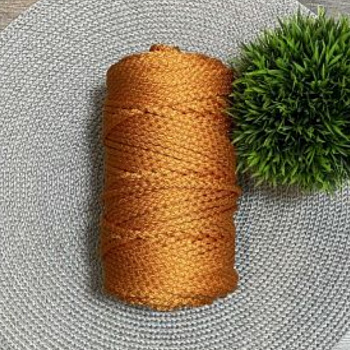 Шнур полиэфирный 5 мм с сердечником (оранжевый) 50м (51)