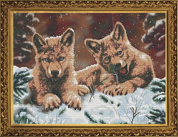 Набор для вышивания «Nova Sloboda» СД3112 Волчата