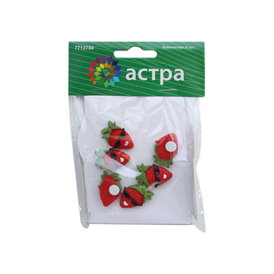 Объемные фигурки "Астра" Клубника в очках 6 шт.LR15-4611