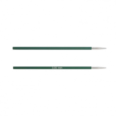 Спицы съемные алюминиевые Zing KnitPro, для тросика 35-126 см, 3.00 мм 47511