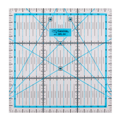 Линейка "Gamma" QRL-04 для пэчворка 15 x 15 см пластик