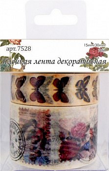 Клейкая лента декоративная «Рукоделие» 7528 Романтика, 10 м
