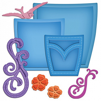 Набор ножей Spellbinders® Shapeabilities® "Карманчики и завитки"