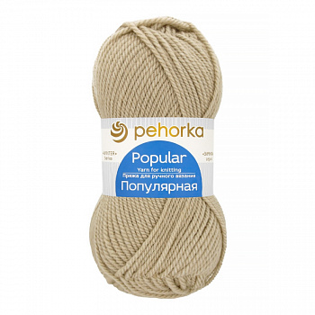 Популярная, пряжа для ручного вязания (043, суровый лен)