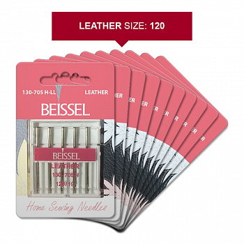 Иглы д/бытовых швейных машин для кожи (Leather),5 шт, № 120, 130-705 H-LL/блистер, BEISSEL