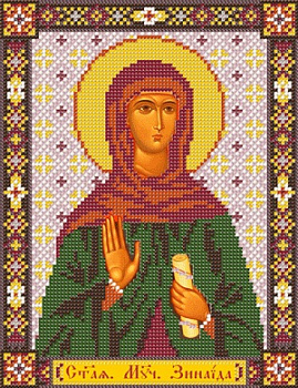 Набор для вышивания «Nova Sloboda» С9121, Св.Мч.Зинаида, 18x23 см