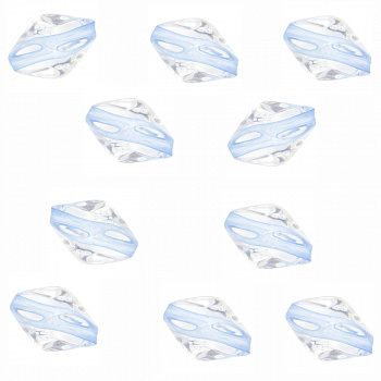 Бусина "Zlatka" акрил Z119P 10 x 20 мм  10 шт №546 голубой