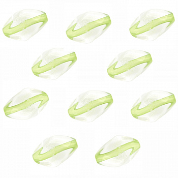 Бусина "Zlatka" акрил Z119P 10 x 20 мм  10 шт №827 салатовый