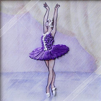 Набор для вышивания лентами "WH" ВЛБС0002 Серия "Балерины"