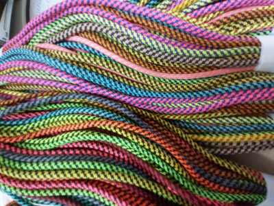 Шнурки круглые армированные 110 см, ассорти цветные с вскраплениями20 шт/упак