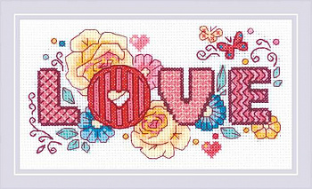 Набор для вышивания«Риолис»1853 Love 18*10 см