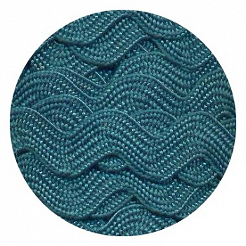 Тесьма отделочная  JZ-5 "Gamma" ЗИГ-ЗАГ 5 мм*3 м , цв.041 морская волна