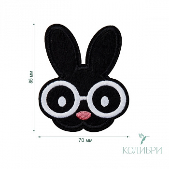 Термоаппликация LA525 Black (черный) 70 х 85 mm.