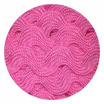 Тесьма отделочная  JZ-5 "Gamma" ЗИГ-ЗАГ 5 мм*3 м , цв.034 яр.розовый