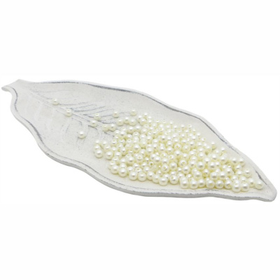 Бусины пластиковые "РУКОДЕЛИЕ", диаметр 6мм, цвет №42 молочный, 25гр/пакет, PP1004C42