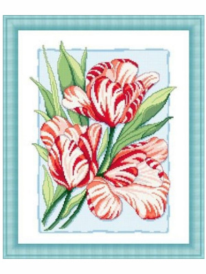 Набор для вышивания «Сделано с любовью» ЦВ-019 Пестрые тюльпаны